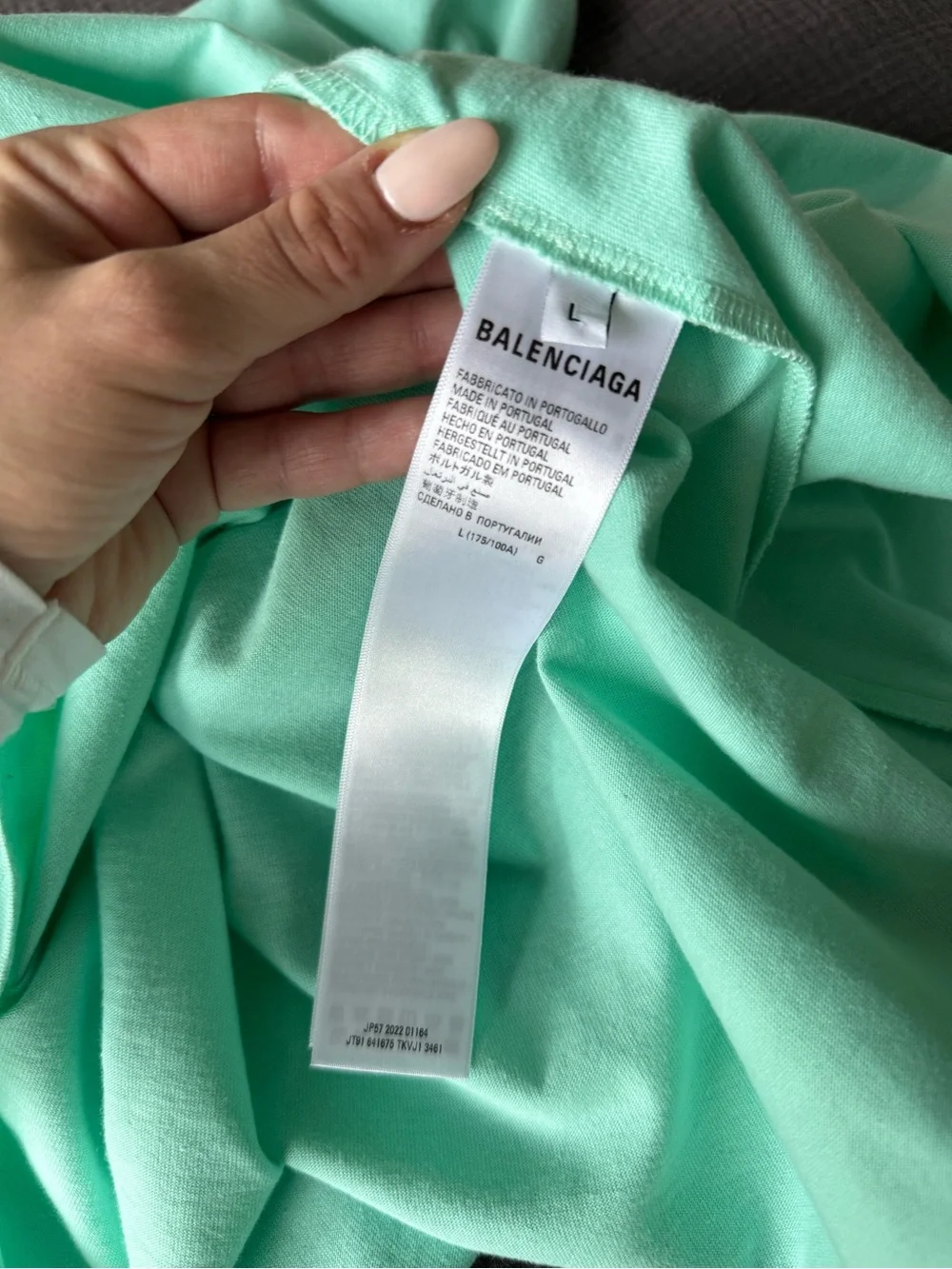 Balenciaga Political Campaign Oversized T-shirt in Mint